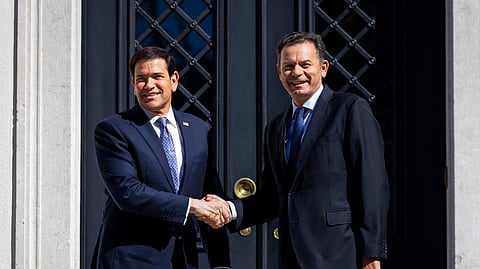 Marco Rubio e Luís Montenegro.