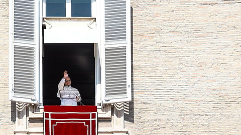 O Papa Leão XIV na oração do Angelus.