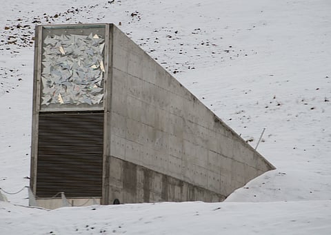 Svalbard Global Seed Vault na Noruega, conhecido como o “cofre do apocalipse”.