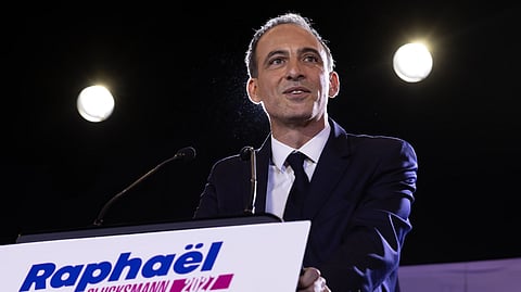 Glucksmann após a vitória nas primárias da esquerda democrática.
