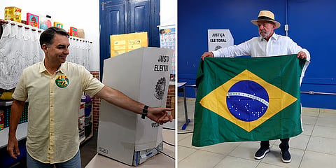 Flávio Bolsonaro e Lula da Silva vão estar frente a frente na televisão pela primeira vez no domingo.