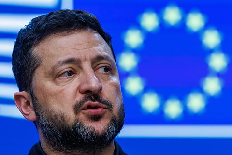 Zelensky esteve em Bruxelas na sexta-feira, reunido com os líderes europeus