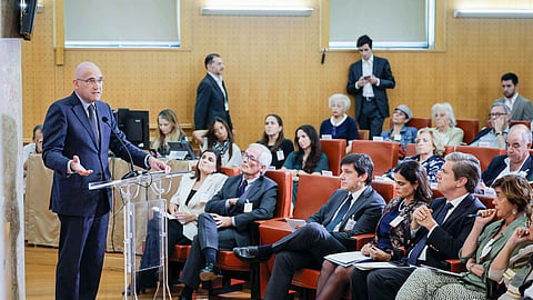 Pedro Passos Coelho na abertura no colóquio no qual foram defendidas alterações à lei que regula a IVG (interrupção voluntária da gravidez) no sentido de a tornar menos "pró-escolha".