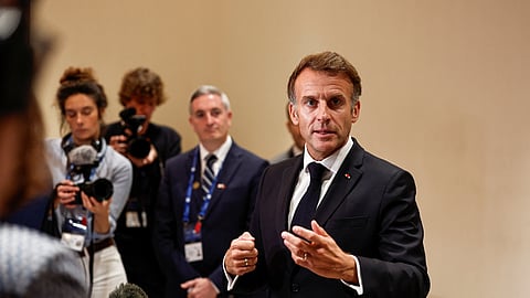 Emmanuel Macron no Qatar.