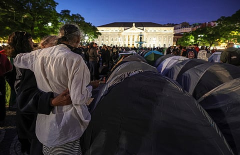 Manifestantes contam 130 tendas no Rossio. PSP já avisou que não as permitirão durante a noite