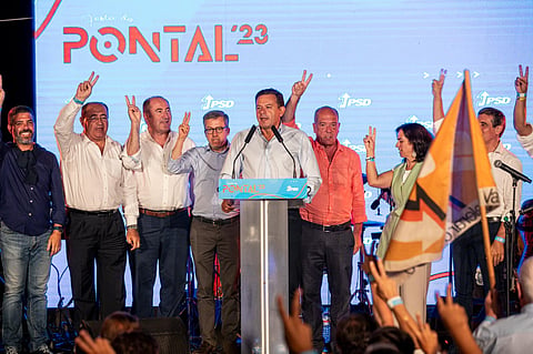 Montenegro subiu ao palco em 2023 sem saber quando venceria eleições.