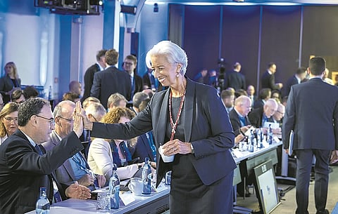 Christine Lagarde, presidente do BCE, numa das edições passadas do Fórum, em Sintra.