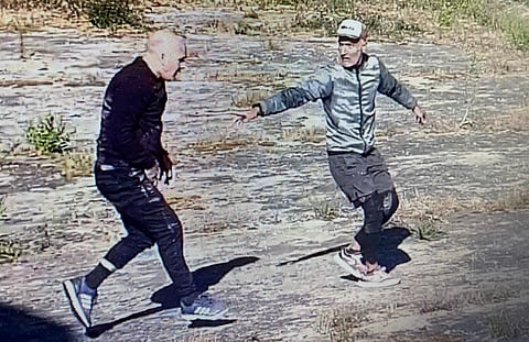 As câmaras de vigilância conseguiram captar alguns momentos da fuga.