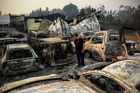 Em Gondomar, as chamas destruíram várias oficinas, incluindo automóveis.