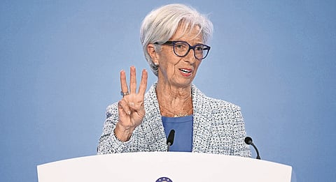 É a primeira vez desde que assumiu a presidência do BCE que Christine Lagarde baixa taxas.