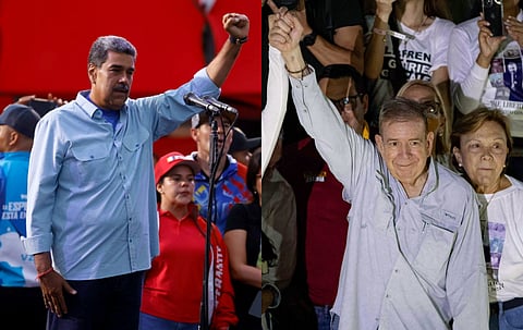 Nicolás Maduro e Edmundo González