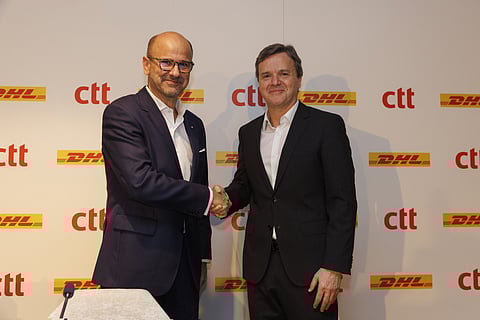 João Bento, CEO do grupo CTT, e Pablo Ciano, CEO da DHL eCommerce. Foto: D.R.