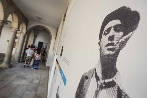 Fotografia de Amadeo Souza-Cardoso no museu de Amarante, dedicado ao artista.