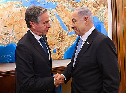 Blinken e Netanyahu.