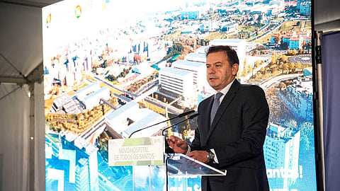O primeiro-ministro Luís Montenegro no lançamento das obras do grande hospital central de Lisboa, o Hospital de Todos-os-Santos, na Bela Vista (Chelas/Marvila).