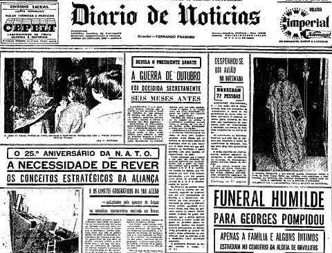 25 anos da NATO e o funeral de Pompidou