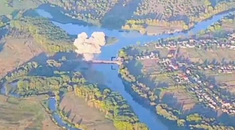 Força Aérea da Ucrânia atinge outra ponte na região russa de Kursk