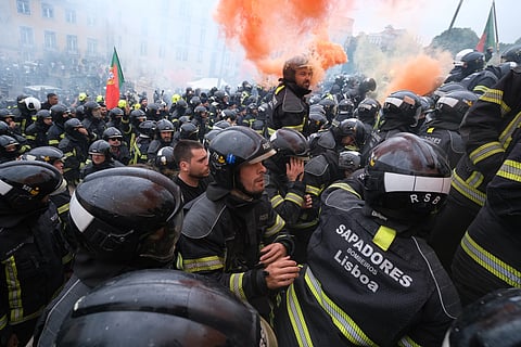 PSP vai participar ao MP manifestação dos bombeiros sapadores no parlamento