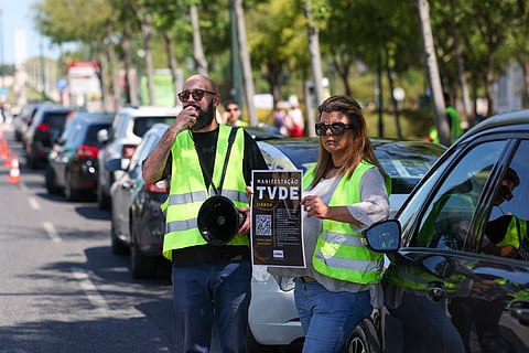 Motoristas da TVDE protestam em Lisboa e no Porto por melhores condições