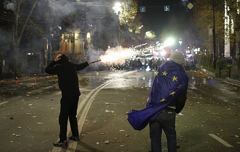 Polícia da Geórgia deteve 43 manifestantes pró-europeus em Tbilisi