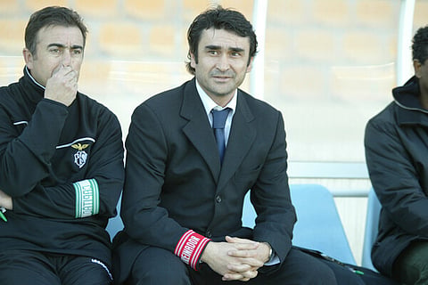 António Pacheco em 2009, quando treinou o Portimonense.