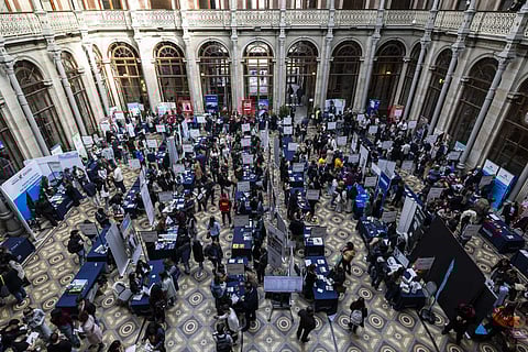 Feira de Emprego do Porto, Palácio da Bolsa. Fotografia: Artur Machado / Global Imagens