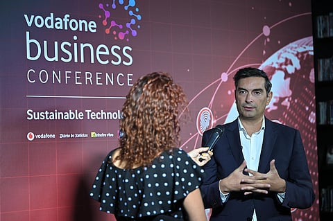 O CEO da Vodafone, Luís Lopes, fala à margem da Vodafone Business Conference 2024.