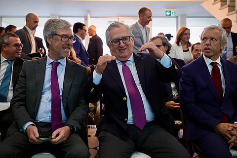 O presidente do IAPMEI, José Pulido Valente, (à esquerda, na imagem) com José Alexandre Oliveira, líder da Riopele