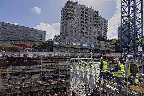 Futura estação do metro na Praça da Galiza, Porto.