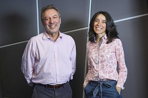 Nuno Crato, presidente da Iniciativa Educação, e Célia Oliveira, psicóloga. Foto: Paulo Alexandrino/Global Imagens