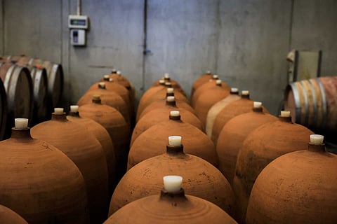 Os vinhos de ânfora são um regresso às origens no Alentejo. Na imagem, a Adega da Herdade do Rocim