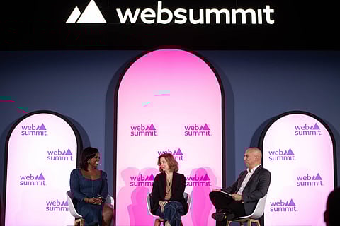 Jonquilyn Hill, Lizzie O’Leary e Diogo Queiroz de Andrade. Foto: Carlos Pimentel.