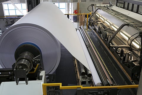 Produção de papel no complexo industrial da Navigator em Setúbal. Foto: D.R