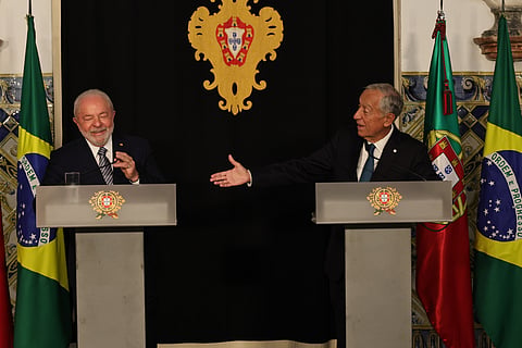 Presidente do Brasil, Lula da Silva, esteve em Portugal em março do ano passado.