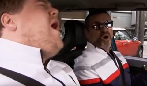 Quando George Michael cantou no Carpool karaoke