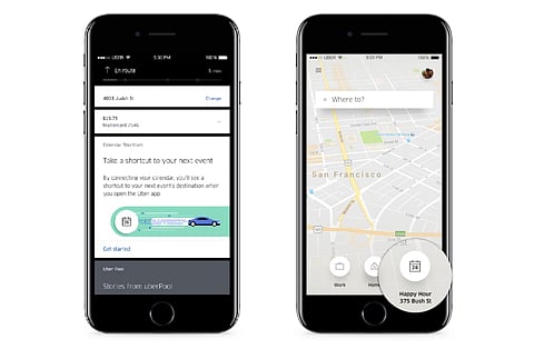 Uber usa o calendário dos clientes para sugerir percursos
