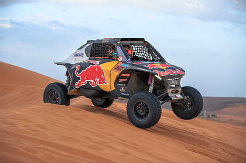 Corbin Leaverton (USA) for Red Bull off-road Junior team USA races during stage 6 of Rally Dakar 2025 from HAIL to AL DUWADIMI, Saudi Arabia on January 10, 2025. // Flavien Duhamel / Red Bull Content Pool // SI202501110688 // Usage for editorial use only //