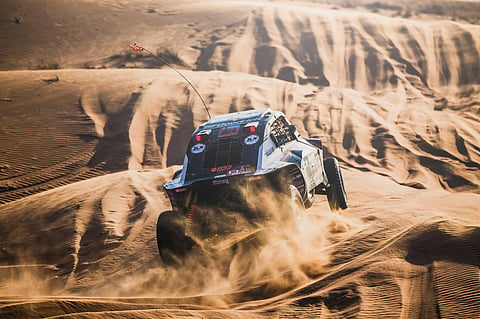 Pau Navarro (ESP) for Team BBR races during stage 11 of Rally Dakar 2025 from AL SHUBAYTAH to SHUBAYTAH, Saudi Arabia on January 16, 2025. // Flavien Duhamel / Red Bull Content Pool // SI202501160434 // Usage for editorial use only //