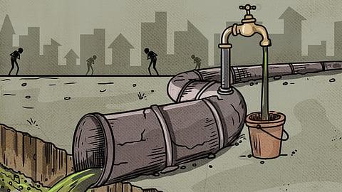 വിതരണത്തിന് മുമ്പുള്ള മലിനജലം