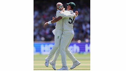 Lyon, Cummins sizzle as England struggles in 3rd Ashes Test