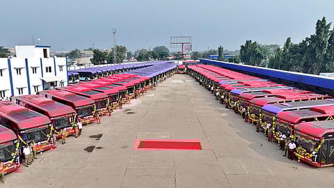 Poonamallee electric bus depot of the Metropolitan Transport Corporation