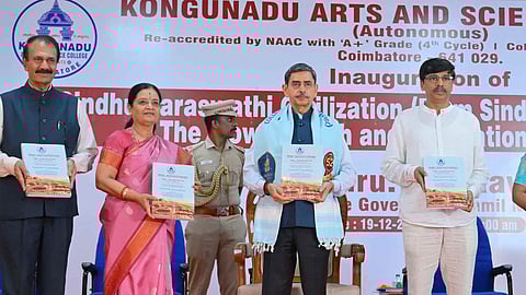 Governor Ravi inaugurates two-day seminar on Saraswati-Sindhu civilisation at Kongunadu Arts and Science College, Coimbatore