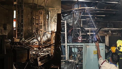 Fire at BSNL office in Anna Salai