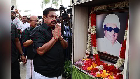 Edappadi Palanisamy paid floral tribute to former chief minister MGR