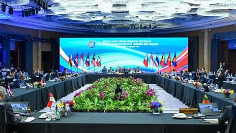 Cambodia reports Thai air strikes as the 2 nations hold peace talks