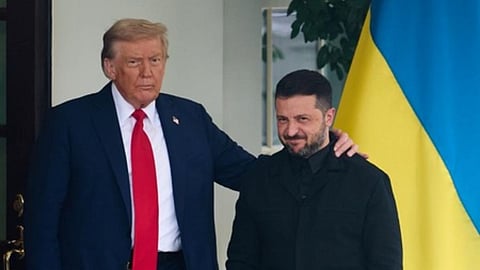 US President Donald Trump with Ukrainian President Volodymyr Zelensky