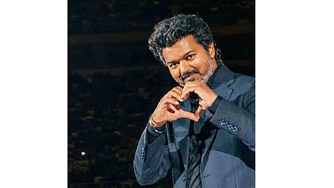 Vijay at the audio launch