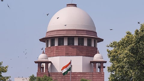 View of the Supreme Court of India, in New Delhi.