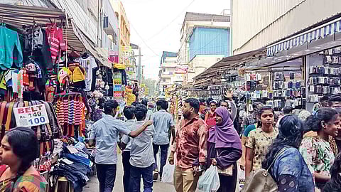 Street vendors have occupied both sides of Ranganathan Street, T Nagar, for decades