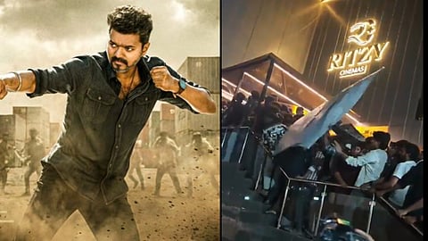 Vijay's fans tear down Parasakthi posters